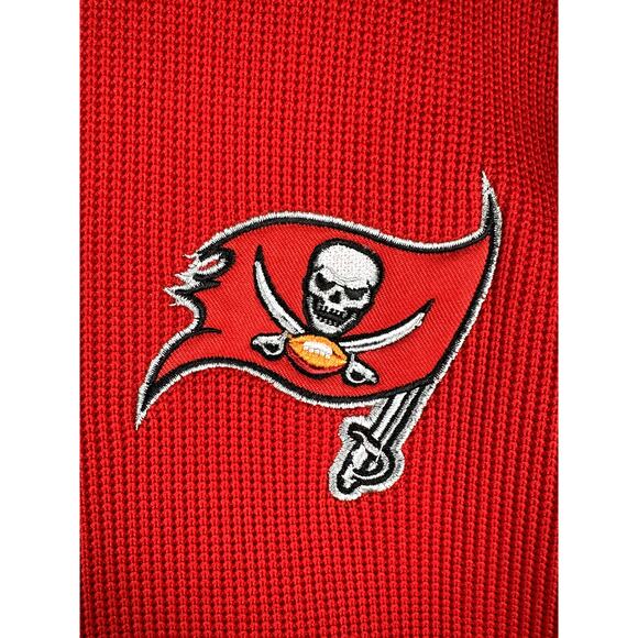 Tampa Bay Buccaneers NFL Fleece Thermal‎ Style Full Zip Hoodie Red Gray 2XL XXL - Picture 2 of 6
